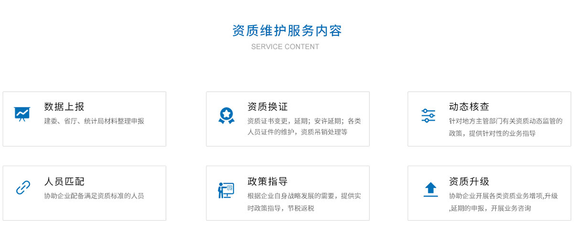 资质维护服务内容